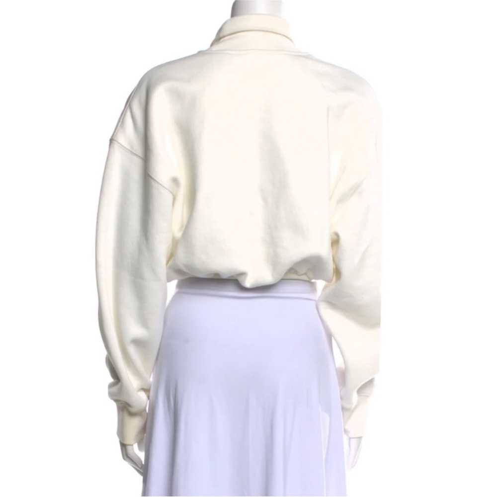 Alexander Wang White Turtleneck Cropped Sweatshirt - Picture 3 of 9